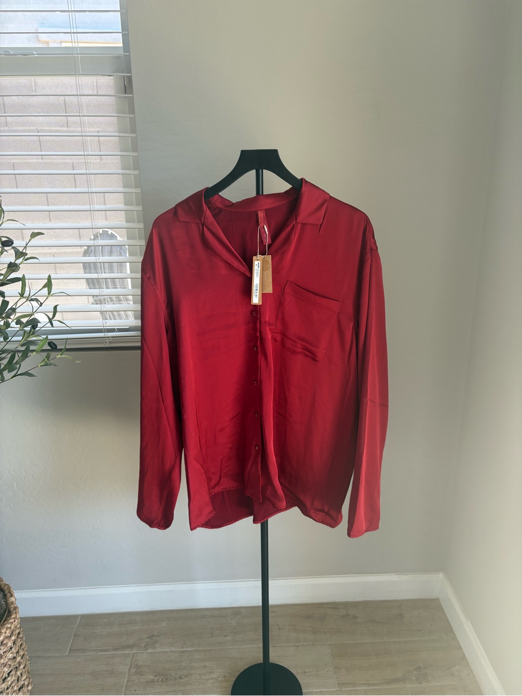 Skims Woven Shine Sleep Shirt
